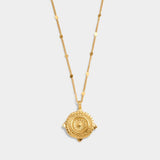 'Happiness' Waterproof Gold Antique Coin Necklace