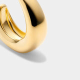 'With Love' Waterproof Gold Dome Hoop Earrings