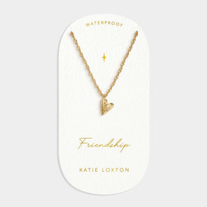 Friendship Waterproof Gold Heart Necklace