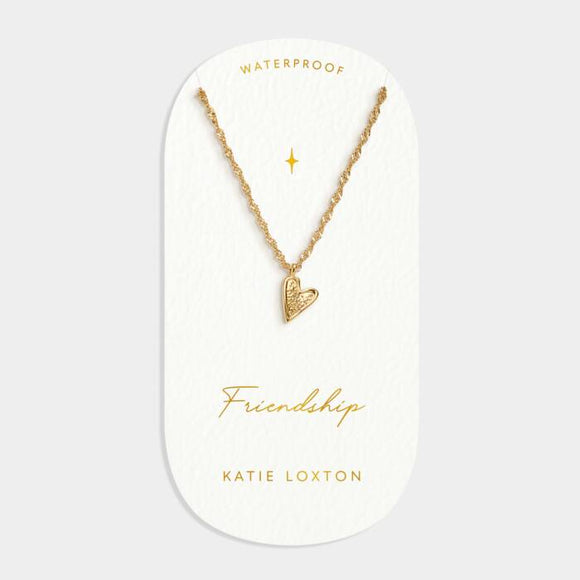 Friendship Waterproof Gold Heart Necklace