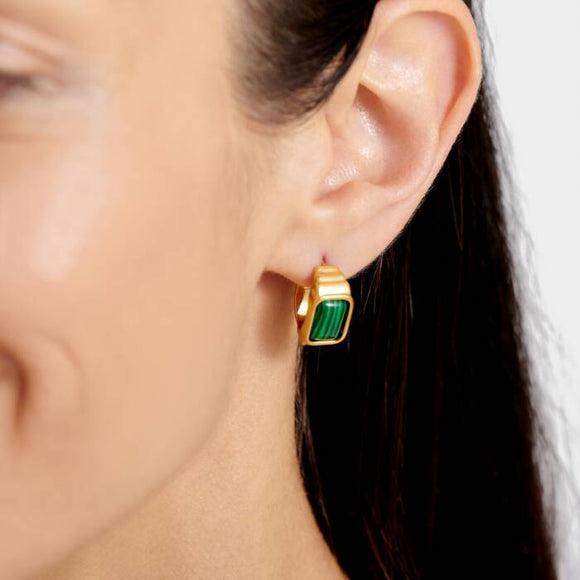 'Good Energy' Waterproof Gold Hoop Earrings