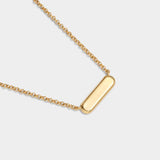 'With Love' Waterproof Gold Signet Necklace
