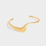 Marina Waterproof Gold Wave Bangle