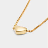 Heart Of Gold Waterproof Charm Necklace
