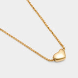 Heart Of Gold Waterproof Charm Necklace