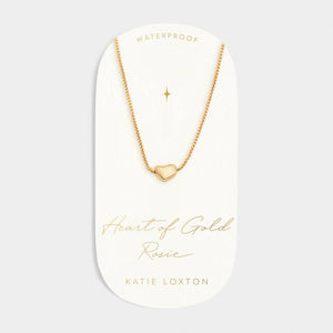 Heart Of Gold Waterproof Charm Necklace