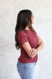 Short Sleeve Ribbed Tee - Multiple Colors