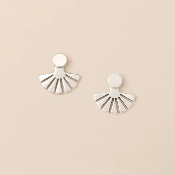 Refined Earring Collection - Sunburst Ear Jacket/Sterling Silver