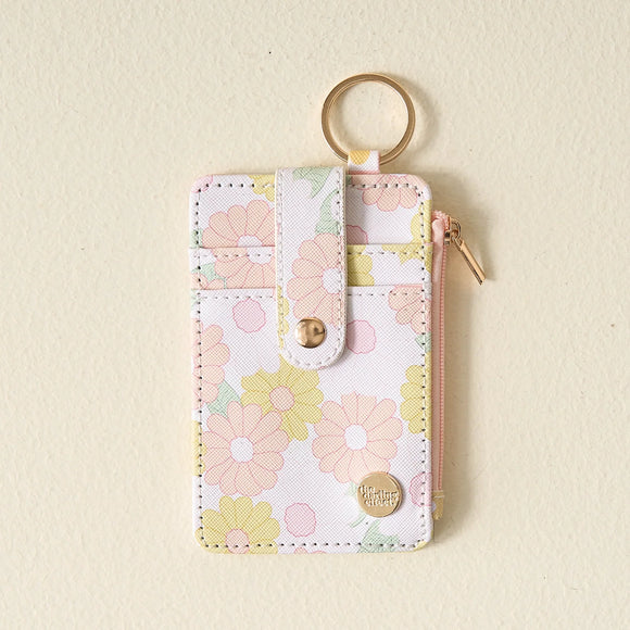 Peach - Daisy Craze Keychain Wallet