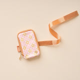 Tumbler Fanny Pack - Flower Check Peach