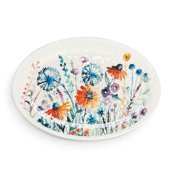 Meadow Flowers Large Melamine Oval Platter