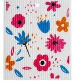 Pink, Orange, & Blue Flowers Swedish Wash Towel