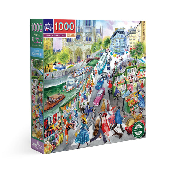 Paris Bookseller 1000 Piece Square Puzzle