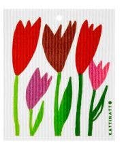 Pink & Purple Tulips Swedish Wash Towel
