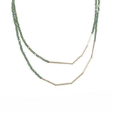 Aqua Crystal Necklace - 2 Strand