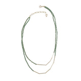 Aqua Crystal Necklace - 2 Strand