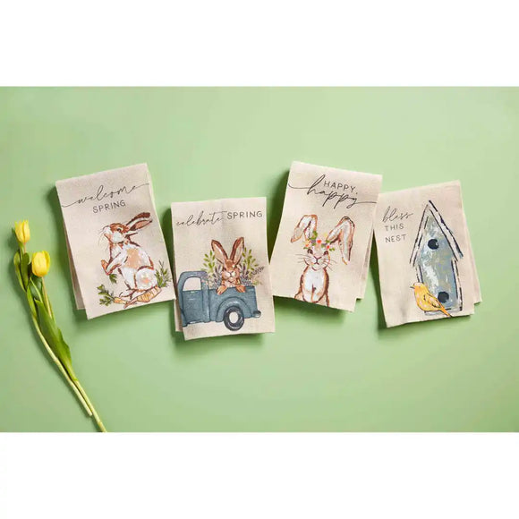 Spring Painted Towels