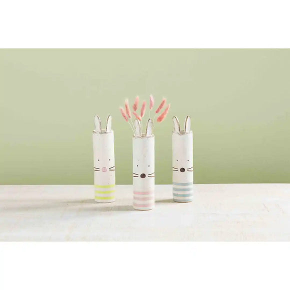 Bunny Stripe Bud Vases