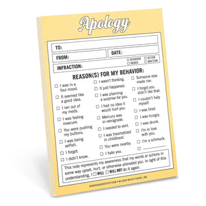 Apology Nifty Notes