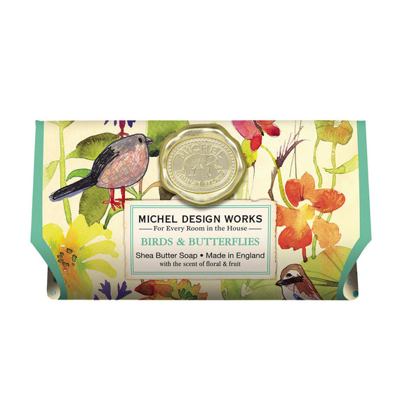 Birds & Butterflies Large Bath Soap Bar