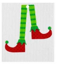 Elf Stockings Swedish Wash Towel