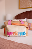 Duffle - Weekend Color Block (Cream/Coral)
