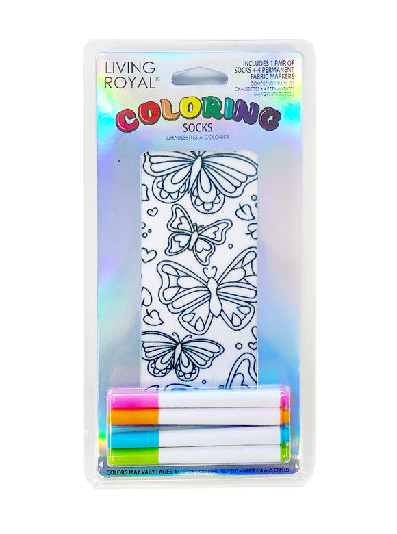 Butterfly - Coloring Socks