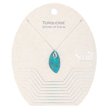Organic Stone Necklace Turquoise/Silver - Stone of Calm