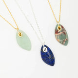 Organic Stone Necklace Lapis/Silver - Stone of Clarity