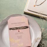 Teardrop Stone Wrap Rose Quartz/Labradorite/Gold - Stone of Love