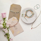 Teardrop Stone Wrap Rose Quartz/Labradorite/Gold - Stone of Love