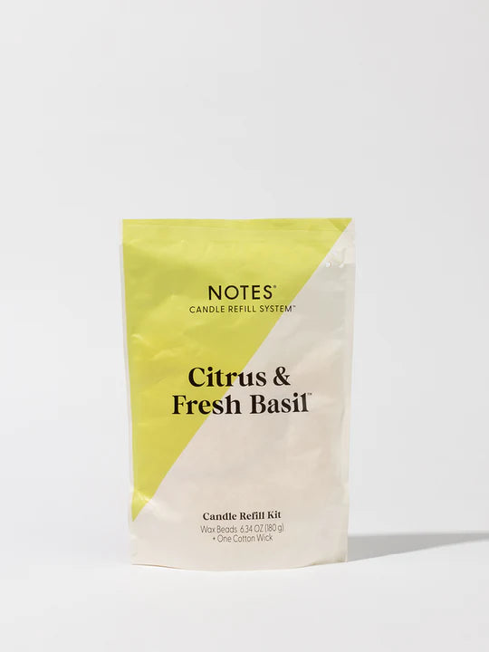 Citrus & Fresh Basil - Sustainable Candle Refill Kit