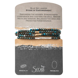 Wrap Bracelet; Blue Sky Jasper - Stone of Empowerment