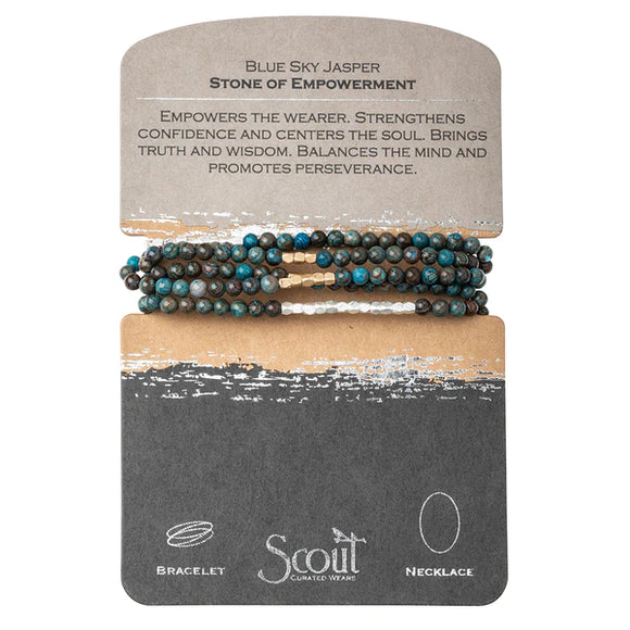 Wrap Bracelet; Blue Sky Jasper - Stone of Empowerment