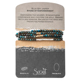 Wrap Bracelet; Blue Sky Jasper - Stone of Empowerment