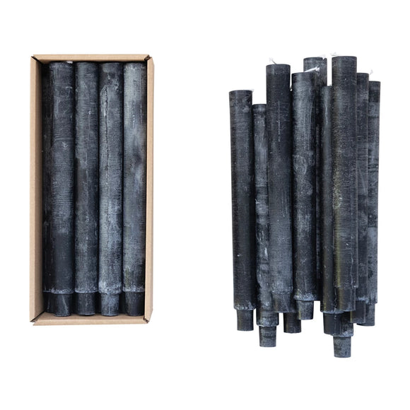 Unscented Taper Candles, Powder Finish