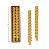 Unscented Taper Candles, Powder Finish