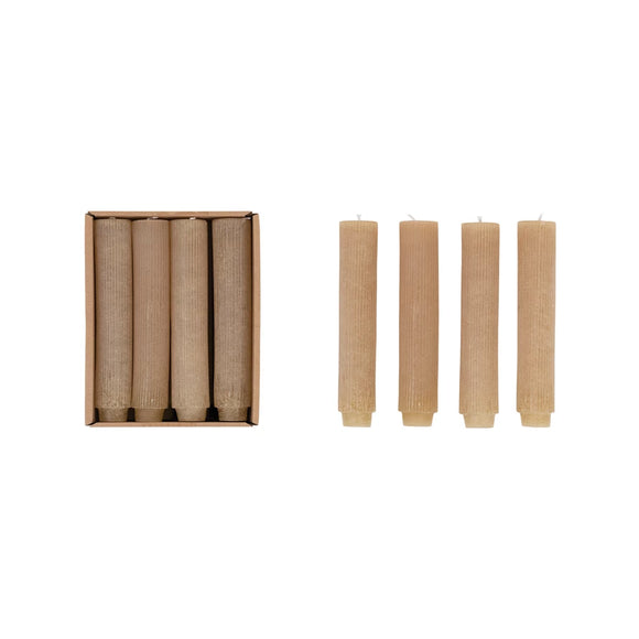 Unscented Pleated Taper Candles