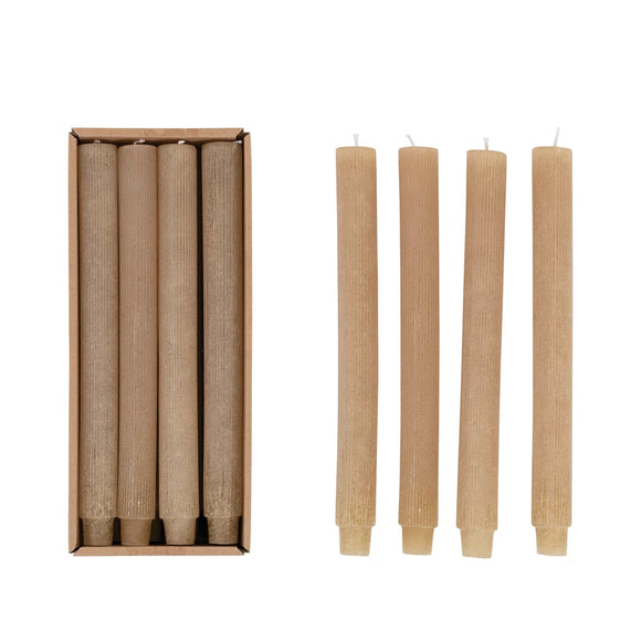 Pleated Taper Candles - Unscented