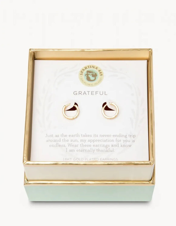 Hoop Earrings - Grateful/Ring