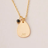 Stone Intention Charm Necklace - Dalmation/Gold