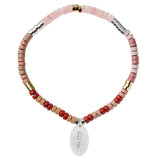 Stone Intention Charm Bracelet - Rose Quartz/Silver