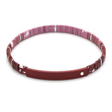 Good Karma Ombre Stretch Bracelet - Mulberry/Silver - Gratitude