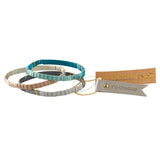 Good Karma Ombre Stretch Bracelet - Mulberry/Silver - Gratitude