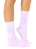 Pink Marble - Crew Socks