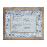 Framed Recipe Card - 4 Asst.