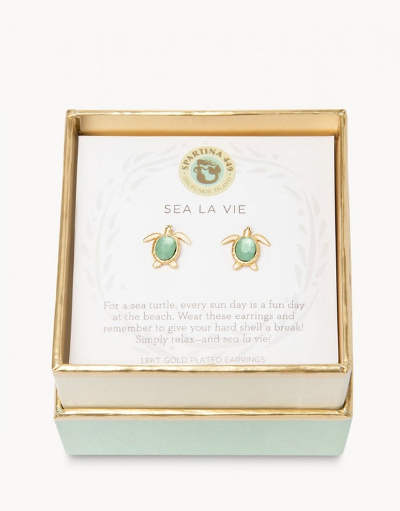 Sea La Vie Earrings - Gold