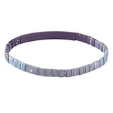 Good Karma Ombre Stretch Bracelet - Midnight/Silver - Strength & Grace