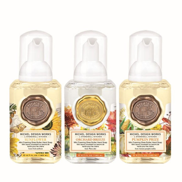 Mini Foaming Soap Set: Sunflower, Orchard Breeze, Pumpkin Prize