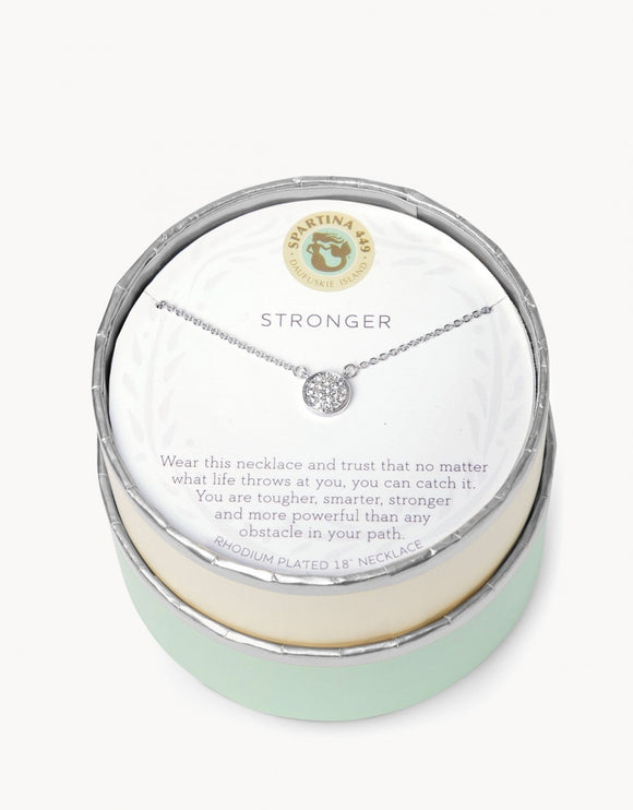 Stronger - Silver Necklace